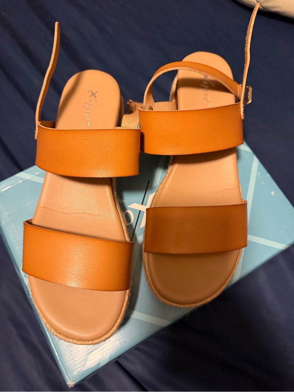 Women’s Tan Double-Strap Sandals - Unbranded